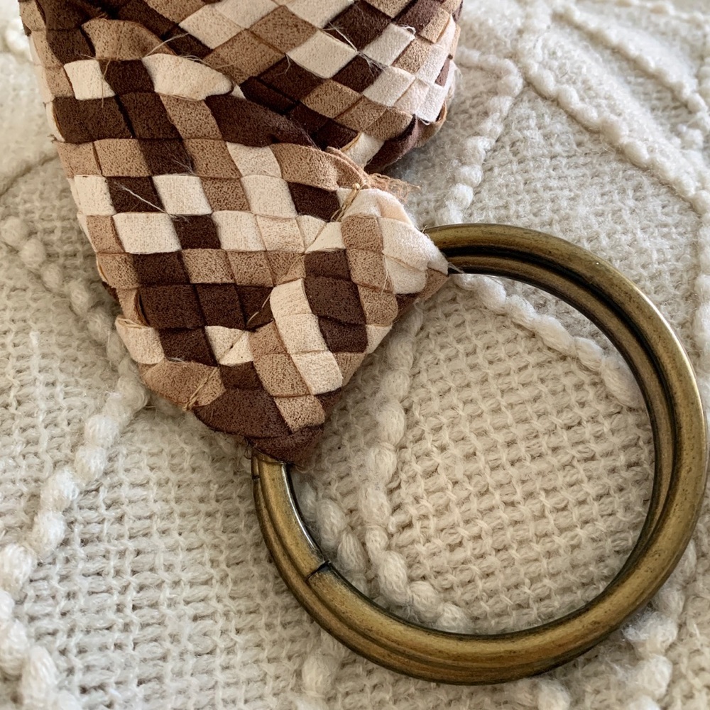 Multi Brown Woven Chunky Belt